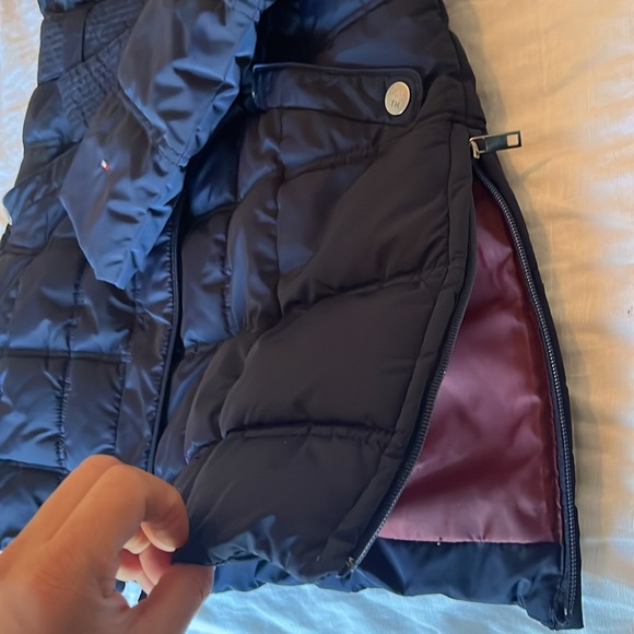 Tommy Hilfiger Women's Belted Hooded Puffer Coat, navy blue size XS - Picture 3 of 7